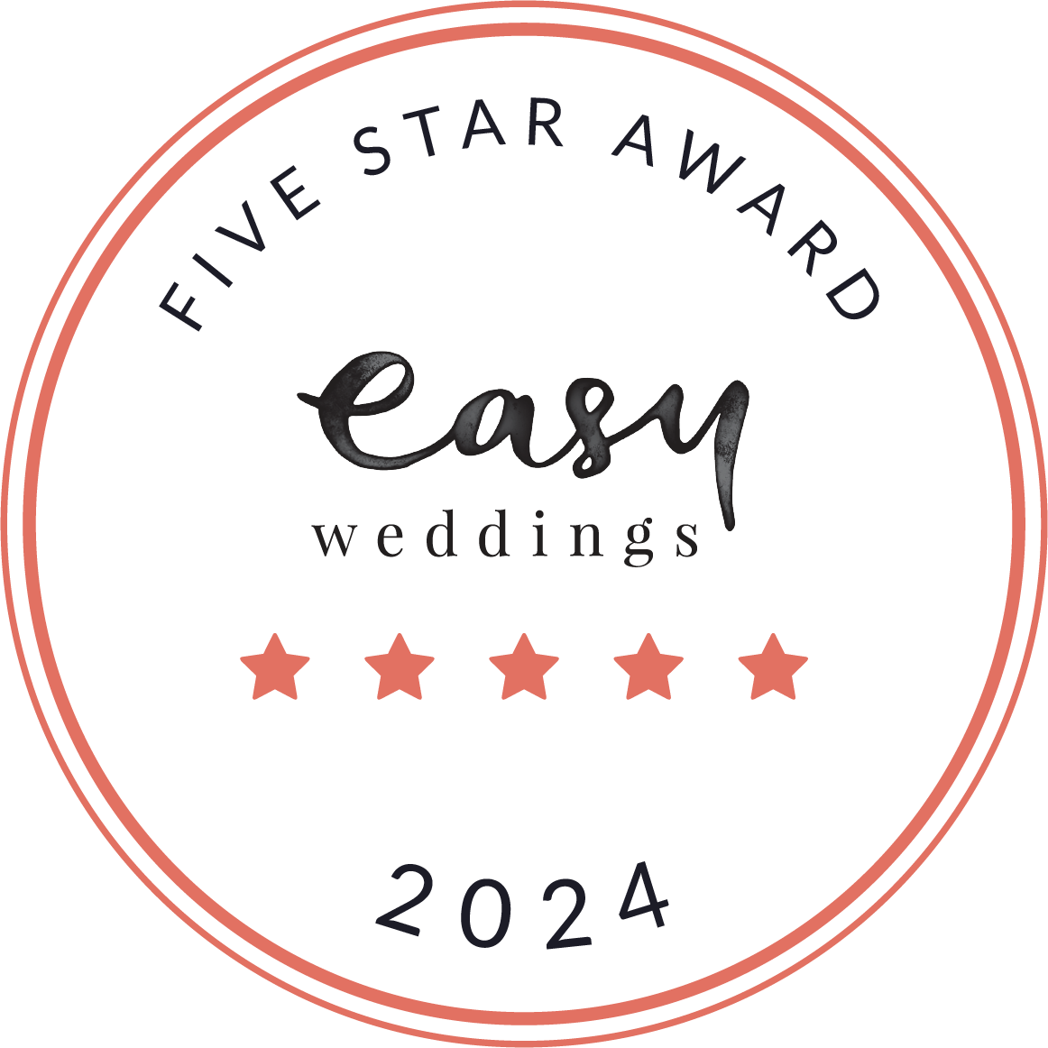 Davertainment Five Star Award with Easy Weddings 