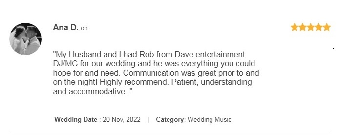 Davertainment MC, DJ Testimonials