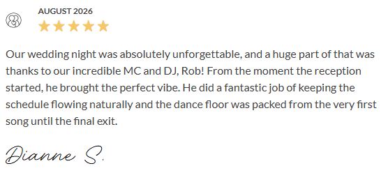Davertainment MC, DJ Testimonials